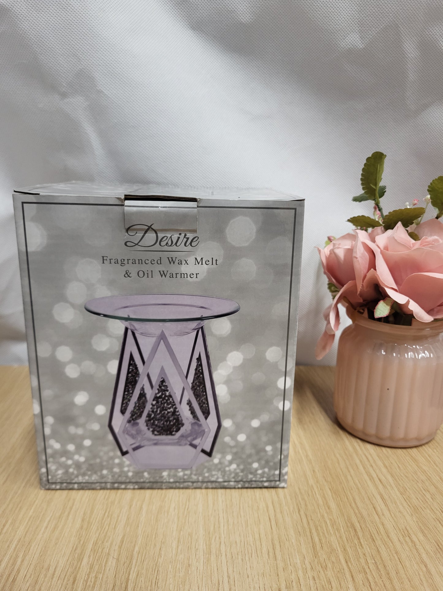 Pyramid Glass Sparkly Glitter Fragranced wax Melt oil Burner