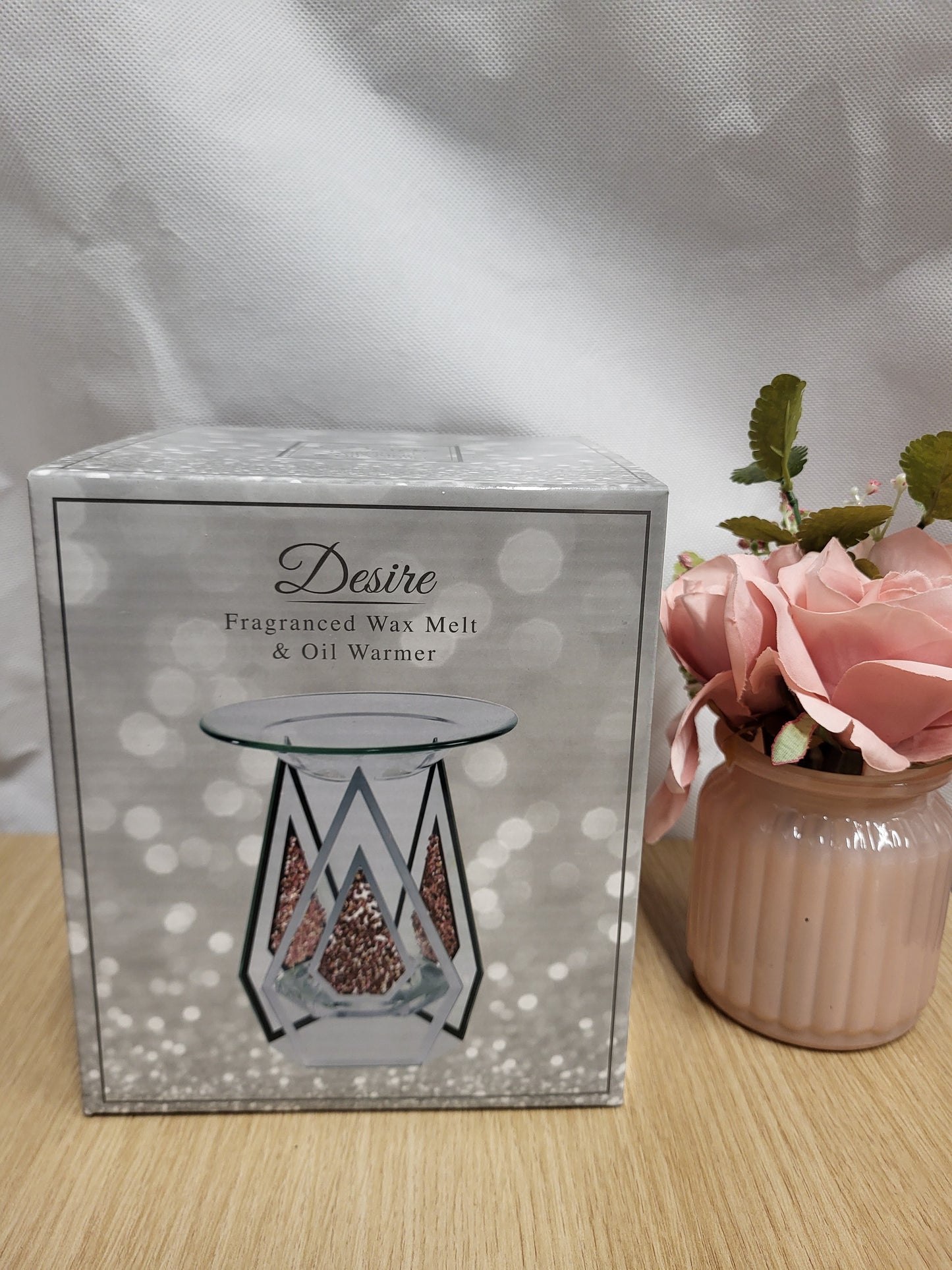 Pyramid Glass Sparkly Glitter Fragranced wax Melt oil Burner