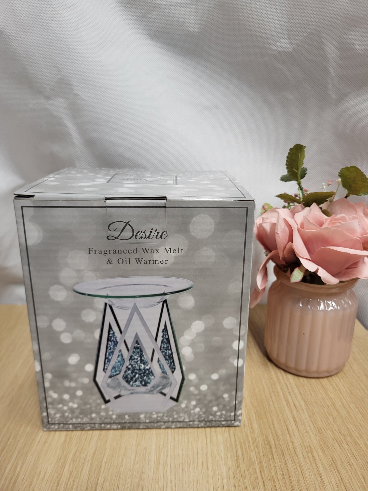 Pyramid Glass Sparkly Glitter Fragranced wax Melt oil Burner