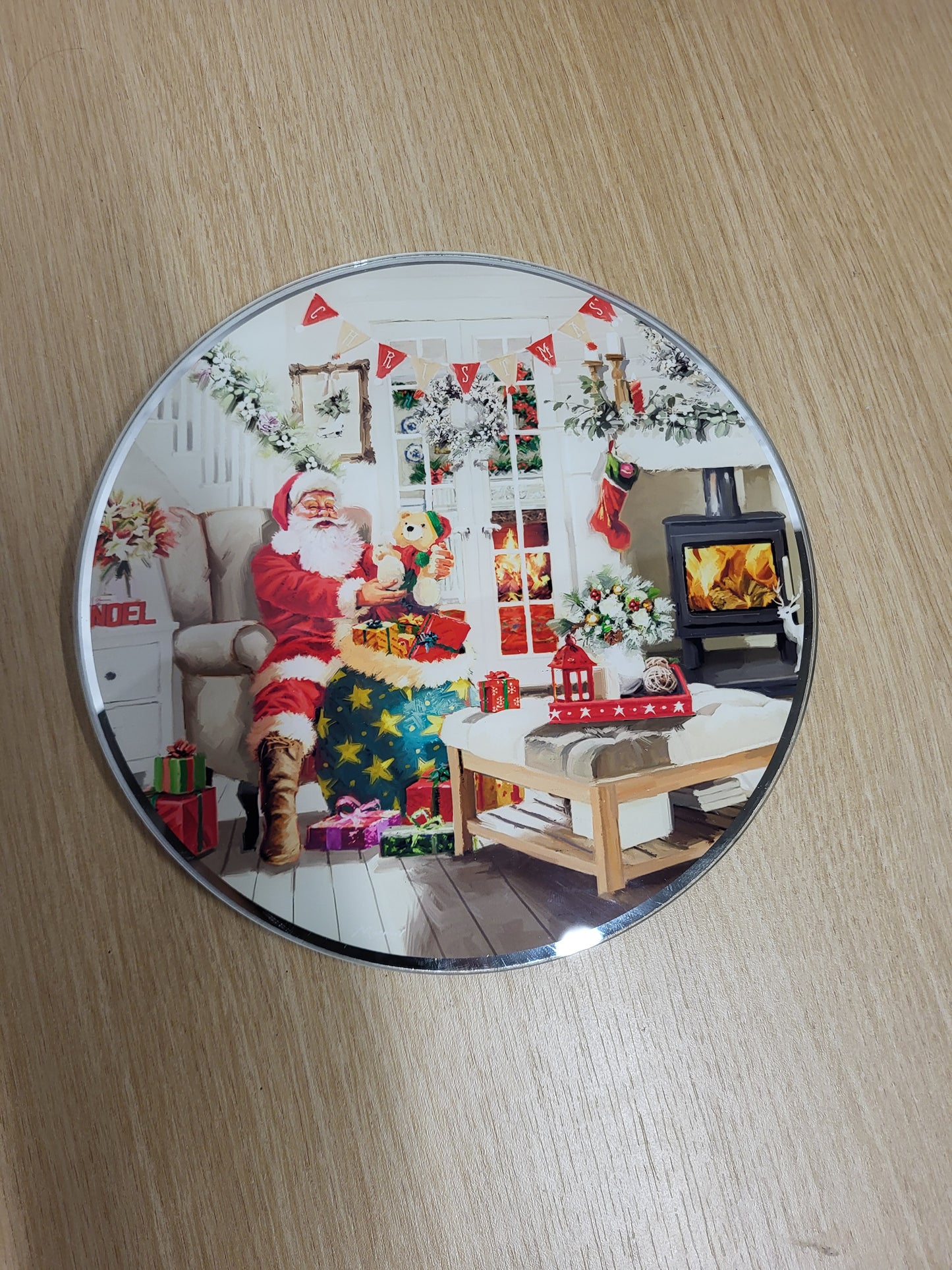 Santa Candle Plate