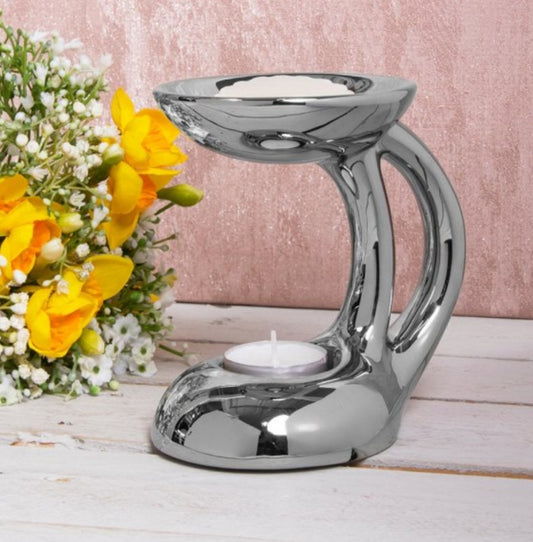 Stand  Wax Melt/Oil Burner - Silver