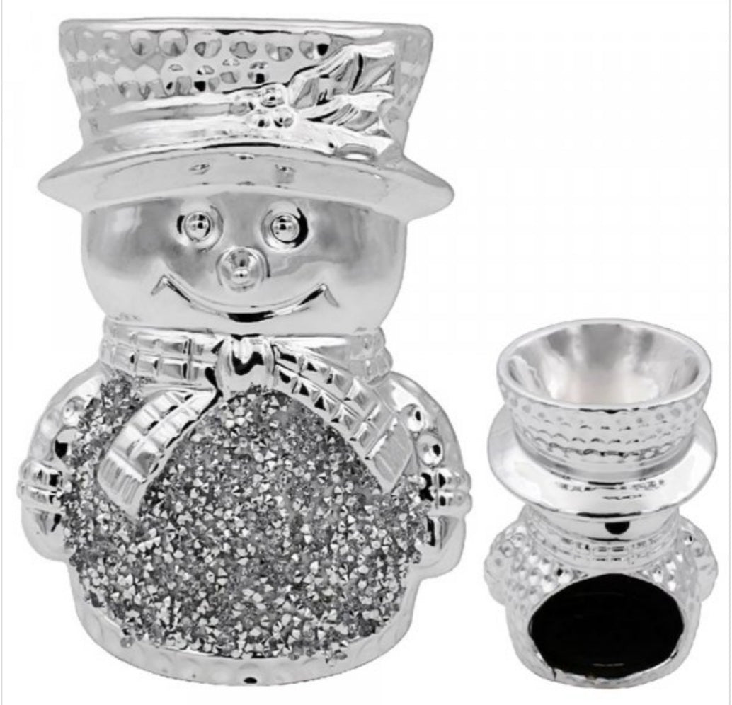 Silver Sparkle Snowman Wax Melt/Oil Burner