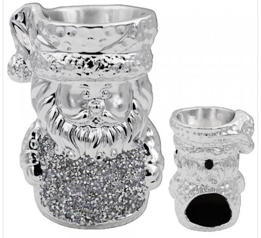 Silver Sparkle Santa Wax Melt Oil Burner