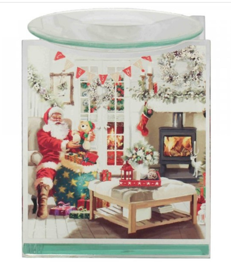 Cosy Santa Glass Wax Melt Oil Burner