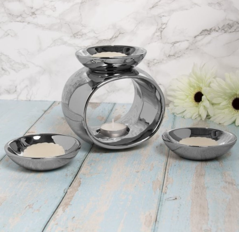 Oval Wax Melt/Oil Burner set of 3 dish