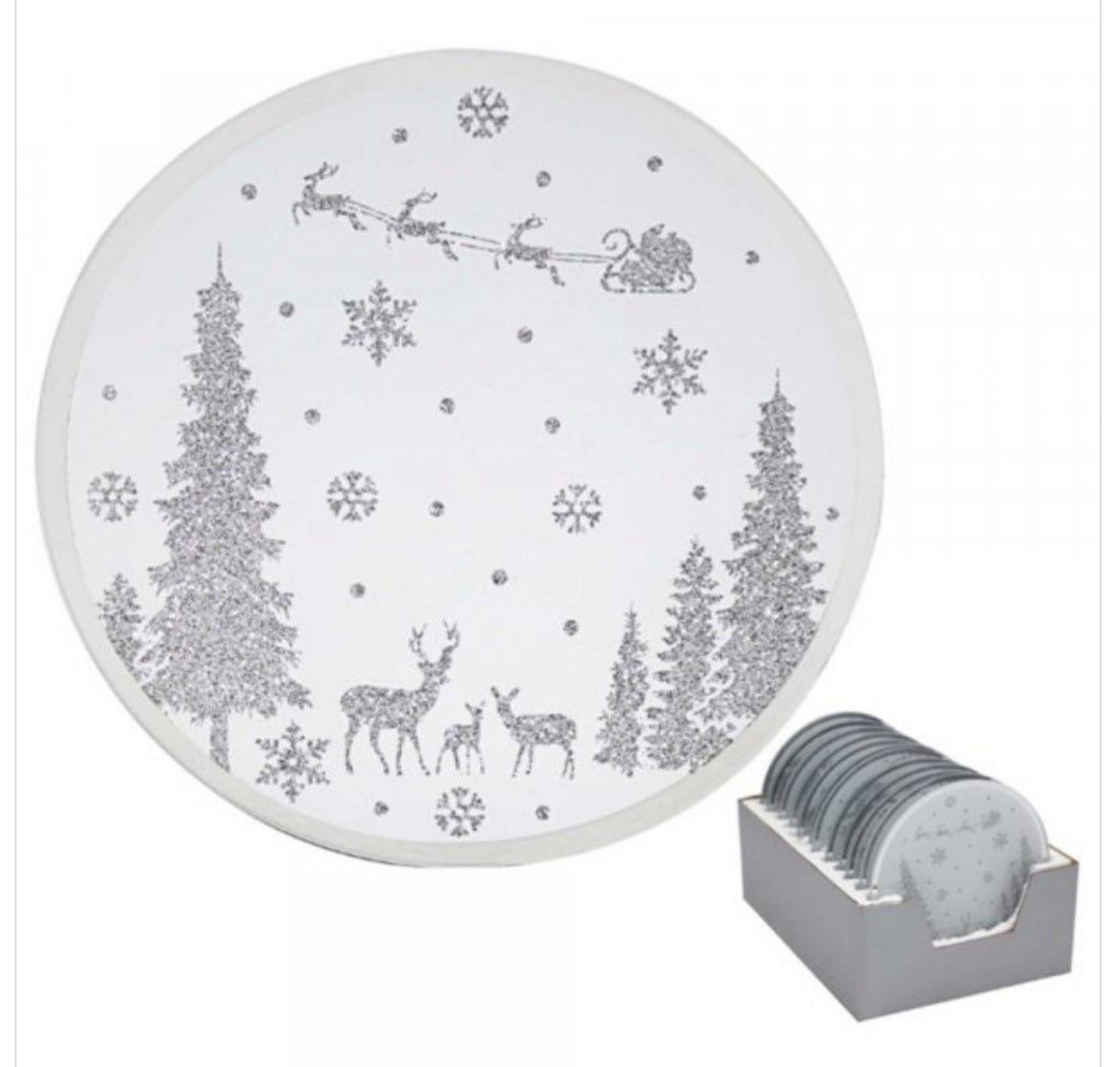 Christmas Glitter Candle Plate