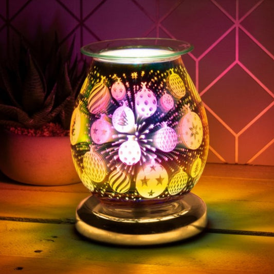 3d Gold Bauble Electric Lamp